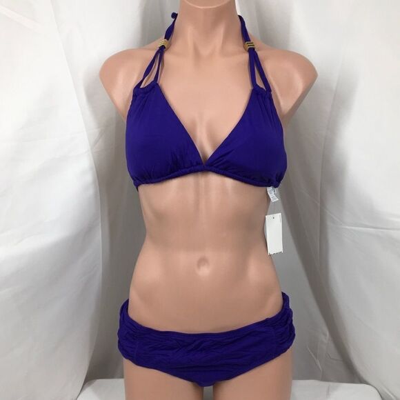 Triangle Side Tie 2-Piece Bikini (E) - Picture 1 of 8